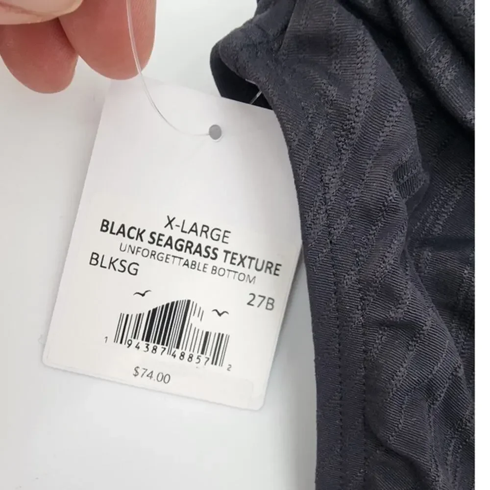 New NWT Sunsets Black Seagrass Texture‎ Unforgettable Bottom XL